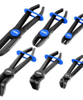 6 Piece Hose Pinch Off Pliers Set For Flexible Hoses Brake Fuel And Coolant Maintenance With Straight And 90 Degree Pliers