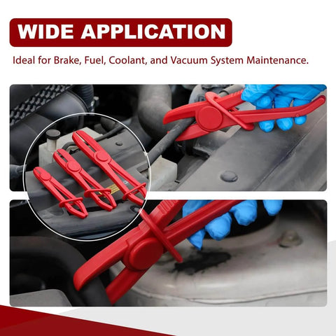 Three Size Hose Pinch Off Pliers Set Straight Clamp Pliers For Fuel Line Automotive Brake Radiator And Coolant Hoses Heat Resistant Nylon Construction For Safe Leak Free Operation For Everyday Automotive Maintenance