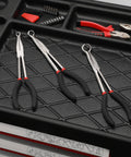 Three Piece Beefy Hose Gripper Pliers Set Spark Plug Pliers Five Sixteenth Inch One Half Inch And Three Quarter Inch Hose Grippers