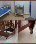 Eight Pcs L-Shaped 1 Inch Caster Wheels With 360 Degree Swivel And Brake TPR Rubber Silent Floor Safe Furniture Castors