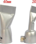 Two metal nozzles, 40mm and 20mm sizes, for Heavy Duty 1600W Hot Air Plastic Welding Kit For PVC And Vinyl Repairs With Pro Grade Handheld Welder