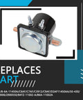 Hot Rod Starter Relay Solenoid 12V 4-Terminal Heavy Duty SW3 For 1956 Up Truck Starters Replaces B-6A-11450A C6AF C7AF C3912 C9AF D2AF11450AA 50-430 Black, front view.