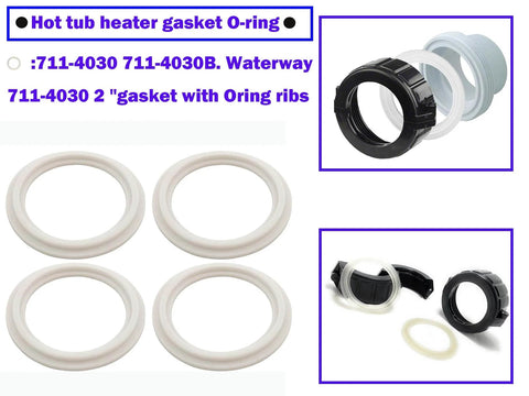 Hot Tub Heater Gasket Replacement O Ring Kit 2 Inch 7114030B Set Of 4 Balboa Gecko Compatible for Arctic Beachcomber