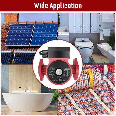 Hot Water Recirculation Pump For Home Use 115V With 3 Speed Control For Solar Water Heaters And Boilers NPT 1 Inch Flanges