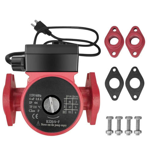 Hot Water Recirculation Pump For Home Use 115V With 3 Speed Control For Solar Water Heaters And Boilers NPT 1 Inch Flanges