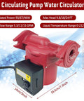 Hot Water Recirculation Pump For Home Use 115V With 3 Speed Control For Solar Water Heaters And Boilers NPT 1 Inch Flanges