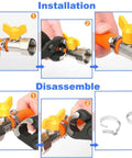 Installation and disassembly of Fifty Pieces Stainless Steel 304 Single Ear Hose Clamps For Hoses From 10.8 To 13.3 Mm.