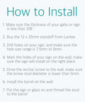 Installation guide for Stainless Steel Standoff Screws For Acrylic Signs And Glass Displays 20 Pack By Lantee
