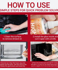 Step-by-step guide for using High Temp Silicone Adhesive Sealant For Ovens, Microwaves, Grills And Stoves for fast repairs.