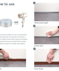 Instructions for using Weather Stripping, Silicone Door Seal Strip Door, Window, Transparent 16 Feet Long (Width 25mm).