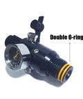 HPA Regulator Valve For Paintball And Airsoft Gear PCP CO2 Nitrogen Tanks 4500psi Inlet with double O-rings and gauge
