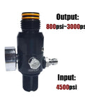 HPA Regulator Valve For Paintball And Airsoft Gear PCP CO2 Nitrogen Tanks 4500psi Inlet With 800psi 1800psi 2200psi Outputs