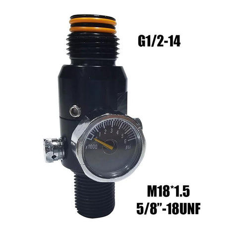 HPA Regulator Valve For Paintball And Airsoft Gear PCP CO2 Nitrogen Tanks 4500psi Inlet With 800psi 1800psi 2200psi Outputs