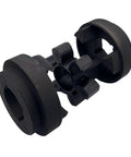 Shaft Coupling Rubber Element HRC150 No Taper Lock Bushes for industrial machinery showing rubber component and metal hubs.