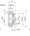 HS-17 Strain Wave Gear Reducer, 80mm Harmonic Drive Gear Ratio 30:1 detailed technical drawing with dimensions and specifications