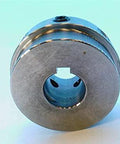 Close-up of 2 HSB Assemblies With 0.625 Inch Bore And 3 Sixteenth Inch By 3 Thirty Second Inch KW 1 Stainless Steel for gear systems