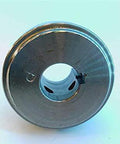 Front view of 2 HSB Assemblies With 0.625 Inch Bore And 3 Sixteenth Inch By 3 Thirty Second Inch KW 1 Stainless Steel For Industrial Machines.