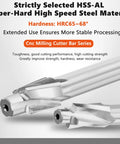 5 Piece M3 To M8 Slotting Counterbore End Mill Set For Precise Countersinking And Bolt Head Recesses, Solid Carbide Tools