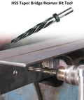 Pro Grade 5/8 Inch Bridge Reamer Drill Bit With 1/2 Inch Shank HSS Taper Chucking Reamer for Steel Metal Wood Alloys