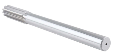 Seven Eighth Inch HSS Chucking Reamer With Straight Shank And Straight Flute Length Two And Five Eighths Inch Overall Length Ten Inches Right Hand Cut Eight Flutes M2 High Speed Steel Model 50150245 shown from side view