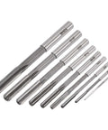 Chucking Reamer Set for Lathe Machine 2mm 3mm 4mm 5mm 6mm 7mm 8mm 9mm 10mm High Speed Steel HSS Straight Flute Reamers with H8 Tolerance 9 Piece Set for Precision Milling and Drilling.