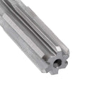 Close-up of a Three Eighths Inch HSS Chucking Reamer With Six Straight Flutes And Round Shank Milling Cutting Tool for precision reaming.