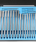 Accusize Industrial Tools 29 Pc Set 1/16 to 1/2 inch by 1/64 in HSS M2 Premium Chucking Reamers in aluminum case, 5528-SF00