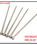 Straight Punching Ejector Pin for Plastic Injection Molding with HSS W6542 Alloy Steel, HRC 63 65, Nitrided Surface, 80mm Length