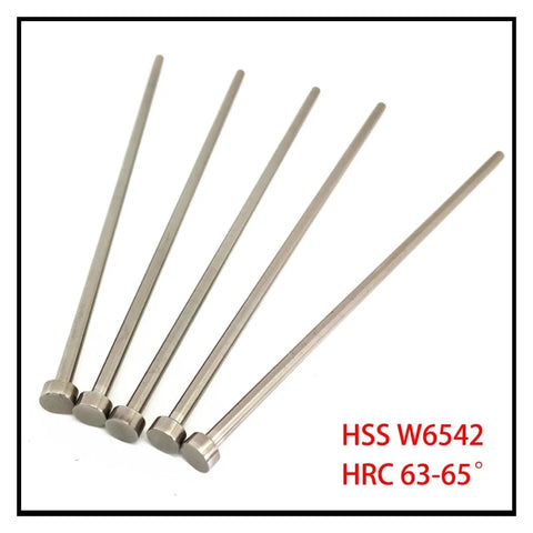 Straight Punching Ejector Pin HSS W6542 Round Tip 6x60mm For Plastic Injection Mold durable alloy steel with nitrided surface