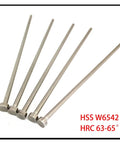Straight Punching Ejector Pin HSS W6542 With Round Tip 7.6x60mm For Plastic Injection Molding