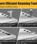 5 Piece HSS Reamer Drill Bit Set for Metal and Wood Align and Enlarge Holes with Burr Free Clean Finish in Steel Alloy Aluminum