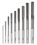Chucking Reamer Set for Lathe Machine 2mm 3mm 4mm 5mm 6mm 7mm 8mm 9mm 10mm High Speed Steel HSS Straight Flute Reamers with H8 Tolerance 9 Piece Set