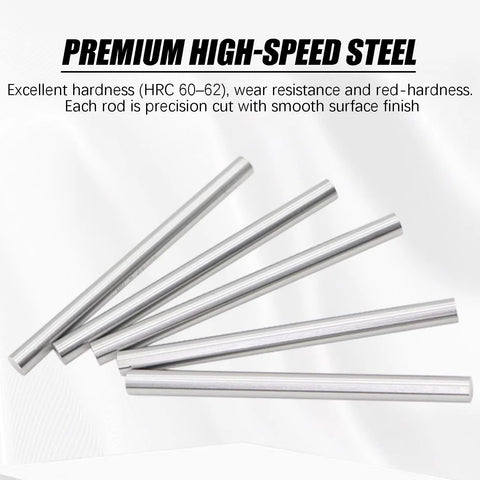 High Speed Steel Rod Three Eighths Inch By Seven Point Eight Inches Precision Ground For DIY Metalworking Lathe Milling And Cutting Tools M2