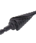 Heavy Duty HSS Step Drill Bit and Hole Reamer With Pagoda Style Spiral Groove for Metal, 10 Steps From 4 to 22mm, Hex Shank
