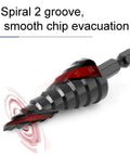 Heavy Duty HSS Step Drill Bit and Hole Reamer With Pagoda Style Spiral Groove for Metal, 10 Steps From 4 to 22mm, Hex Shank