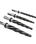 ProGrade HSS Taper Chucking Reamer Set For Drill Construction, 4-Piece, Sizes Three Eighths to Quarters, Tapered Point, Yunnergo