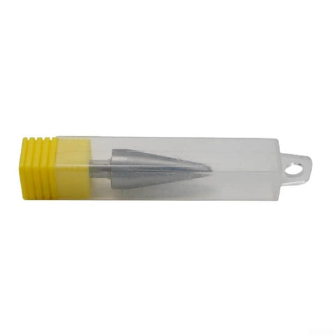 Umbrella Chamfer HSS Taper Drill Bit Cone Cutter For 3 To 14mm Holes in clear plastic case with yellow end cap.