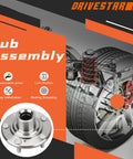 Diagram showing hub assembly with text highlighting features like reasonable price and easy installation. Pair Beefed-Up Front Wheel Hub Assembly For Honda Crosstour 2012-2015, Honda Accord 2008-2012, Accord Crosstour 2010-2011, Acura TSX 2009-2014 With Durable Bearings And Kyodo Yushi AF-I Grease