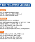 Vehicle fitment list for 515096 Front Wheel Hub Bearing Assembly Chevy Cadillac GMC 6 Lug ABS