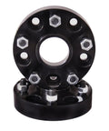 Improve stability and off-road capability with a 1.5 inch hub-centric wheel spacer pair for 5x5 Jeeps, dual-anodized 6061-T6 aluminum, includes 10 studs