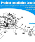 Diagram showing installation location of 596218701 532140080 Rear Wheel Hub Bolt 7/16-14 X 1-3/8 on lawn mower engine