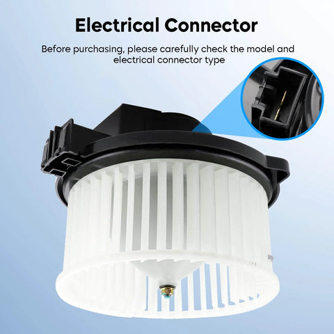 HVAC Blower Motor Assembly For Subaru Forester Impreza XV Crosstrek 2012 2018 2013 2015 Replacement Fan Motor 700290 72223 FJ001 shown with electrical connector.