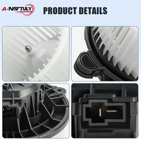 Close-up of Direct Fit HVAC Blower Motor Replacement Front Fan Assembly 700258 for Kia Sorento and Hyundai models