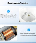 HVAC Heater Blower Motor Fan Assembly For Ford Explorer Ranger Sport Trac Mercury Mountaineer Drop In Ready Fits 1995 To 2011 Models Replaces 700019 1L5Z18456CA 1L5Z18457CA MM844 PM271 BM00140 15 80120 3010112 showing motor features and copper coil