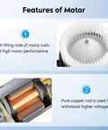 HVAC Heater Blower Motor Fan Assembly For Honda Fit 2009 2010 2011 2012 2013 2014 Direct Replacement Replaces 700247 79310TF0G01 detail