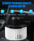 Heavy Duty HVAC Blower Motor With Fan For Subaru Legacy Outback Lexus RX350 Toyota Sienna Cadillac CTS SRX STS 2006-2019 Models Replaces 700228 Quiet Smooth Air Flow Upgrade