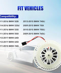 HVAC Heater Blower Motor With Fan For BMW 5 Series 528i 535i 550i 640i 650i 740i 750i 740Li 750Li 2011 2016 Replacement AC Fan Replaces 700294