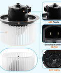 Replacement HVAC Blower Motor Assembly With Fan Cage For 1999 2007 Ford F250 F350 Super Duty And 2000 2005 Excursion XC3Z19805CA 700099 2C3Z19834AA PM292 showing ABS plastic and connector details