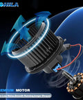 HVAC Blower Motor With Fan Cage Direct Fit Replacement For Chevy Silverado Tahoe Suburban Avalanche GMC Sierra Yukon Cadillac Escalade 1999 2000 2001 2002 2003 2004 2005 2006 2014 700089 showcasing fan blades and motor details