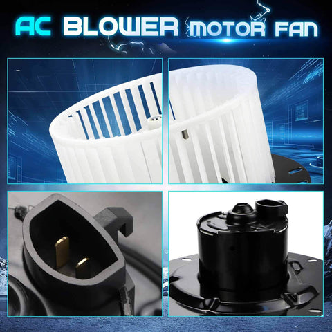 Front HVAC Heater Blower Motor Fan Assembly Replacement For Ford E Series Vans 1997 2014 E150 E250 E350 Econoline Club Wagon Super Duty With XC2Z 19805 BA 700022 FO3126109 330 58014 000 615 00603 shown in components